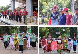 Menyambut HUT RI ke 79, Pemkab Pinrang Gelar Upacara Pembukaan Lomba Olahraga Antar OPD