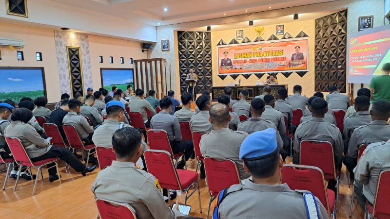 Latihan Pra Operasi Lilin 2024 : Polres Pinrang Siap Amankan Natal dan Tahun Baru