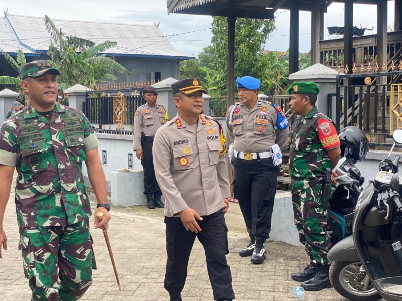 Sinergitas Polri dan TNI Sukseskan Pemungutan Suara Ulang di Kabupaten Pinrang