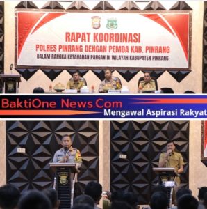 Polres Pinrang Gelar Rapat Kordinasi, Kadis Distanhorti Andi Sinapati Rudi Jadi Pembicara