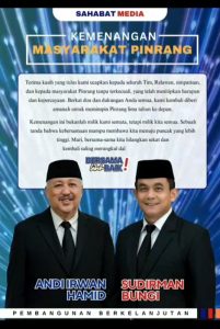 KPU Pinrang Menang di MK, Pasangan H. Andi Irwan Hamid,S.Sos dan Sudirman Bungi,S.Ip.M.Si Akan Dilantik Sebagai Bupati dan Wakil Bupati Pinrang