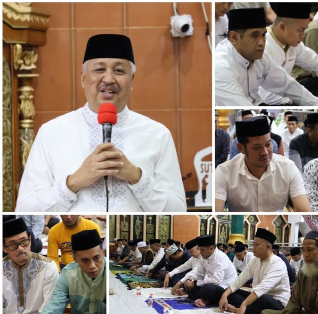 Shalat Tarwih di Kecamatan Mattiro Bulu, Bupati Pinrang Mengingatkan Pentingnya  Menjaga Stablitas Daerah