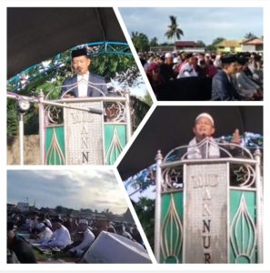 Ribuan Jamaah Padati Lapangan Pancasila Langnga Untuk Menunaikan Salat Id Fitri 1446 H
