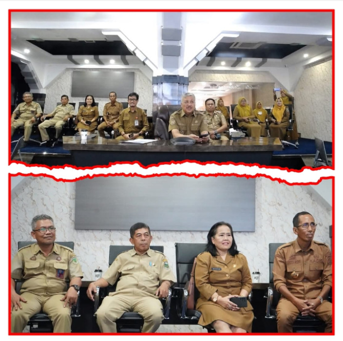 Bupati Pinrang di Dampingi Sekda Pinrang, Ikuti Rapat Virtual Bersama Pemprov Sulsel