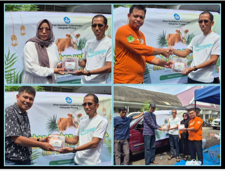 Disdikbud Kabupaten Pinrang, Menggelar Kegiatan Yang Bertajuk Tebar Qurban untuk Guru