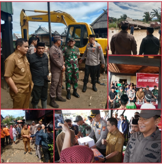 Wabup Pinrang Sudirman Bungi.,S.IP.,M.Si Serahkan Bantuan Korban Angin Puting Beliung di Desa Salipolo