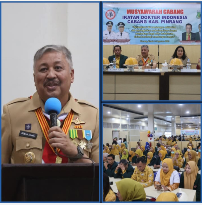Hadiri Muscab IDI, Ini Pesan Bupati Pinrang H.Andi Irwan Hamid.S.Sos.