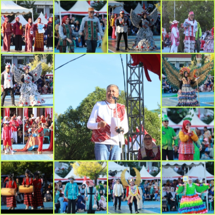 Bintang Fashion Street Momen Mempromosikan Wastra Lero Kain Tenun Kabupaten Pinrang