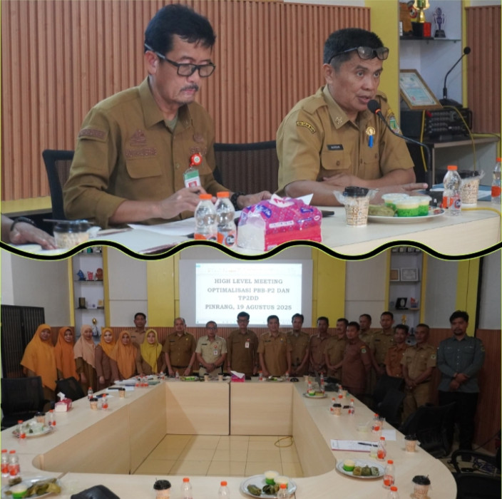 Sekda Pinrang Didampingi Kepala BPKPD Pinrang Gelar Rakor Optimalisasi Penerimaan Pajak