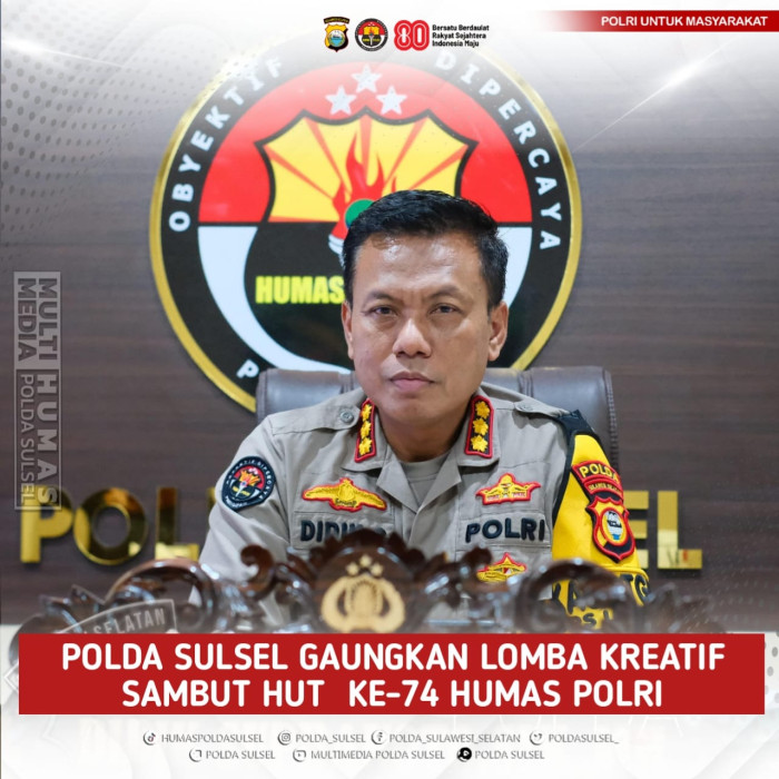 Polda Sulsel Gaungkan Lomba Kreatif Sambut HUT ke-74 Humas Polri
