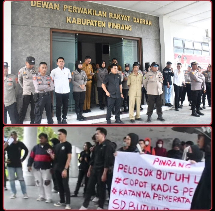 Wakil Ketua DPRD Pinrang Terima Aksi Unjuk Rasa Mahasiswa, Tuntut Perbaikan Pendidikan Daerah Pegunungan